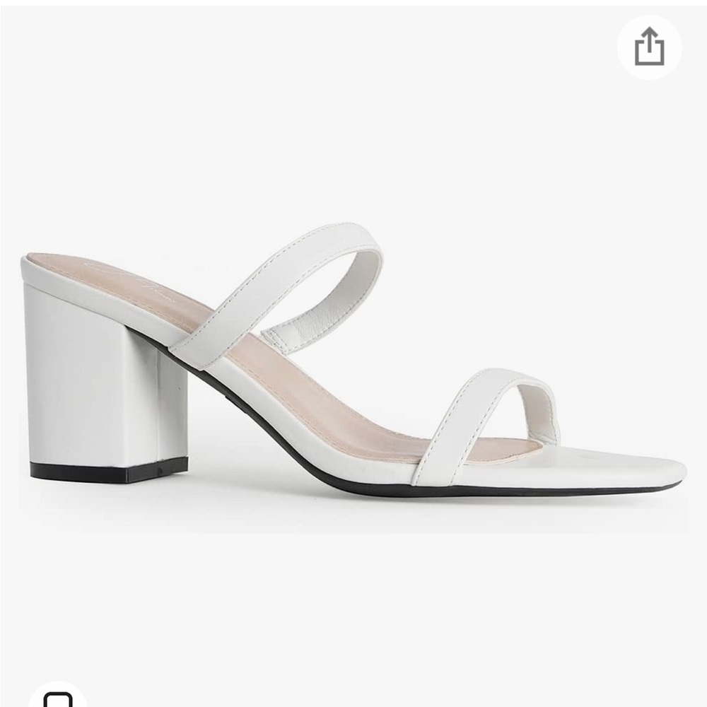 Ladies leather mule heels